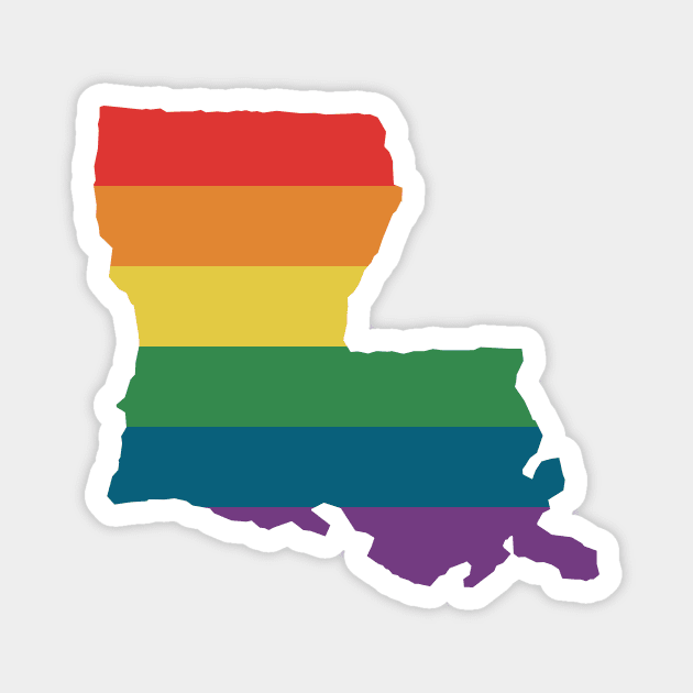 Louisiana State Rainbow Magnet by n23tees