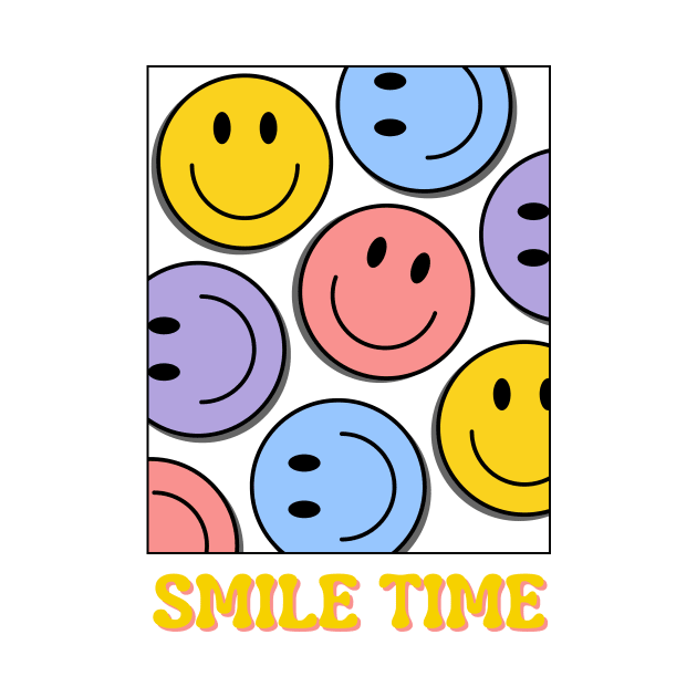 Smile Time Colorful Emoji by LThings