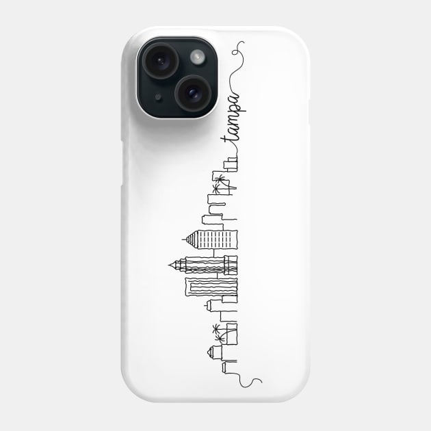 Tampa City Signature Phone Case by kursatunsal