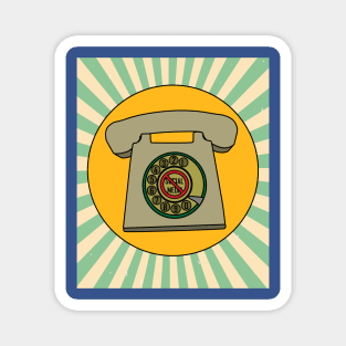 Old Antique Retro Phones Magnet