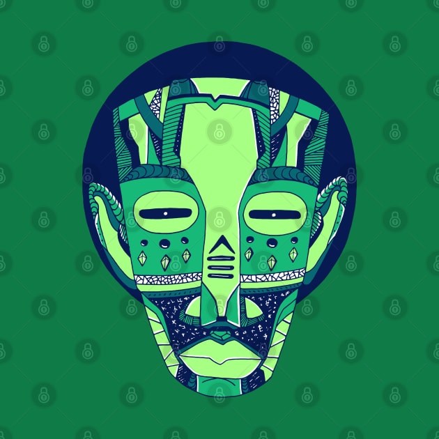 Ngreen African Mask No 3 by kenallouis