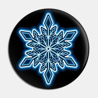 Blue Snowflake Pin