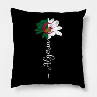 Vintage Algeria Sunflower Flag Algeria Lover Pillow