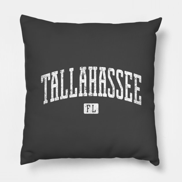 Tallahassee FL Vintage City Pillow by Vicinity