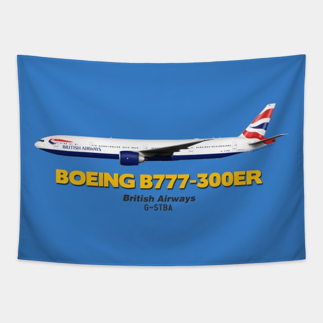 Boeing B777-300ER - British Airways Tapestry by TheArtofFlying