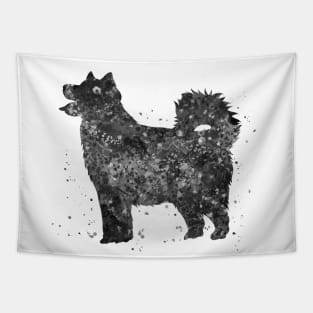 alaskan malamute dog black and white Tapestry
