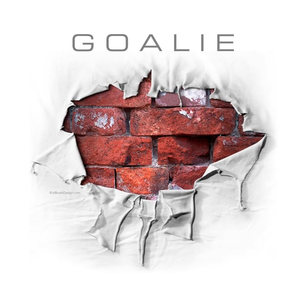 Torn Brick Wall Hockey Goalie by eBrushDesign