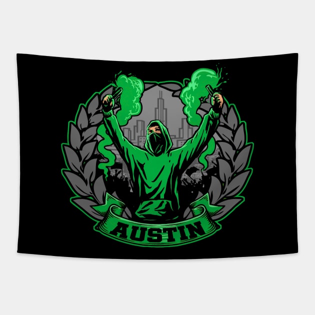 Austin Soccer Tapestry by JayD World