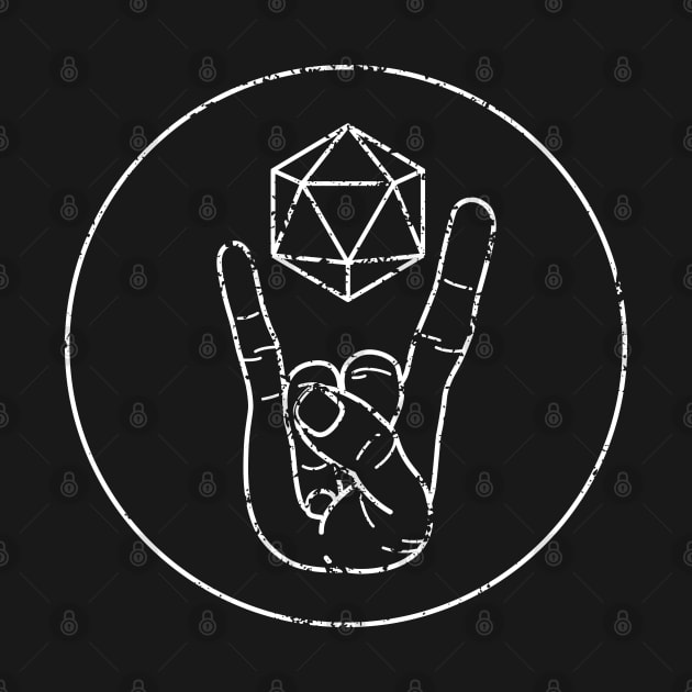 D20 Heavy Metal Devil Horns by DnlDesigns