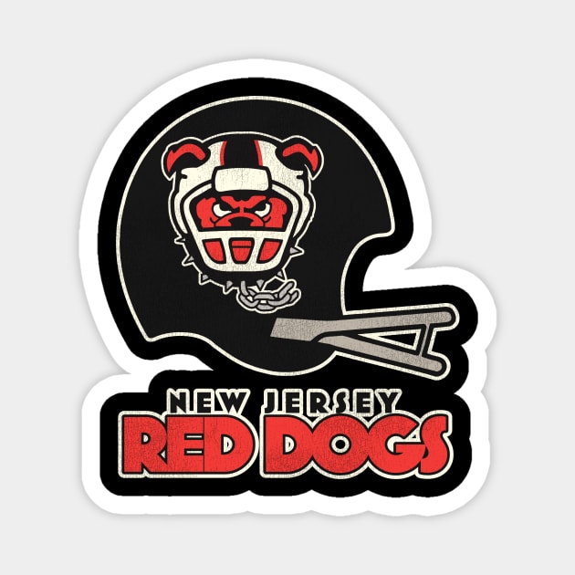 Defunct New Jersey Red Dogs Football Team Magnet by Defunctland