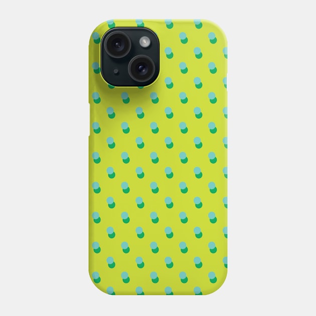 Green Polka Dots Pattern Fashion Phone Case by Brobocop