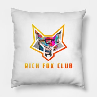 Rich Fox Club Colorful T-Shirt Pillow