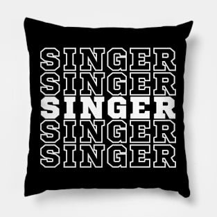 Singing. Singer. Pillow