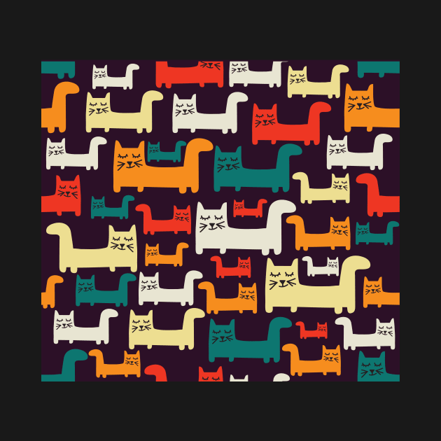 Cats pattern face mask 2020 - cats lovers masks - cats footprint pattern - cat pattern seamless by jack22