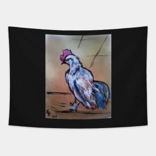 Little White Rooster Tapestry