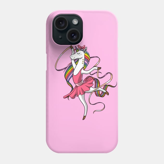 Unicorn Ballet Dancing Ballerina Phone Case by underheaven