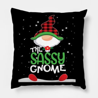 The sassy gnome Christmas family matching funny gift Pillow