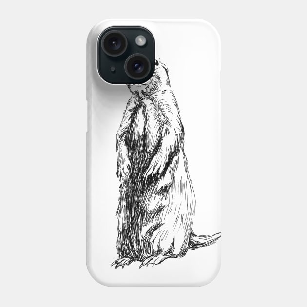 Groundhog Print Phone Case by rachelsfinelines