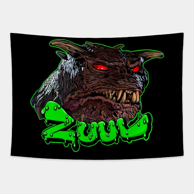 Zuul ghostbusters dog Tapestry by Curryman