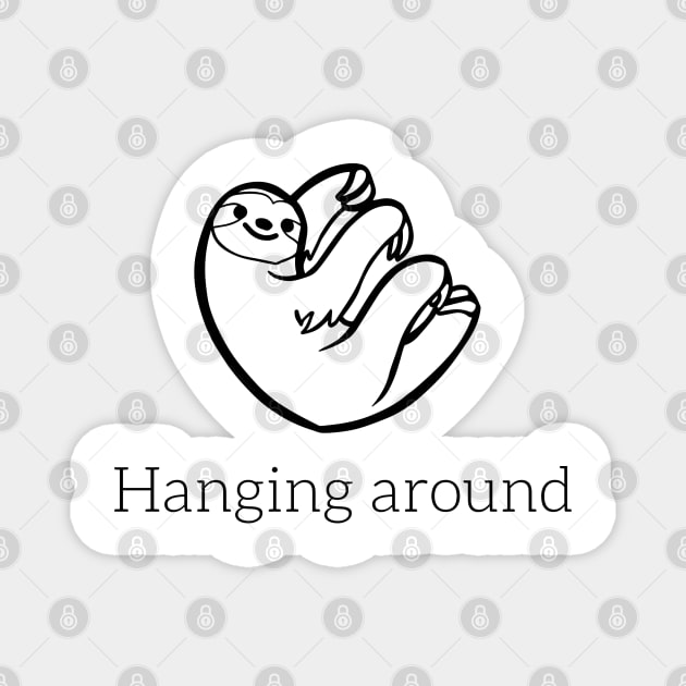 Sloth Hanging Around Magnet by stickersbyjori