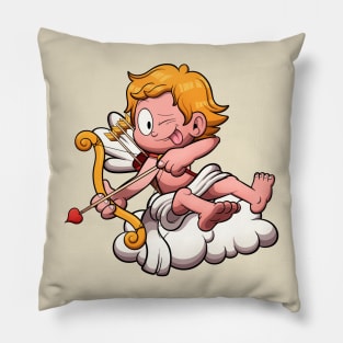 Cupid On Cloud With Bow And Arrow Pillow