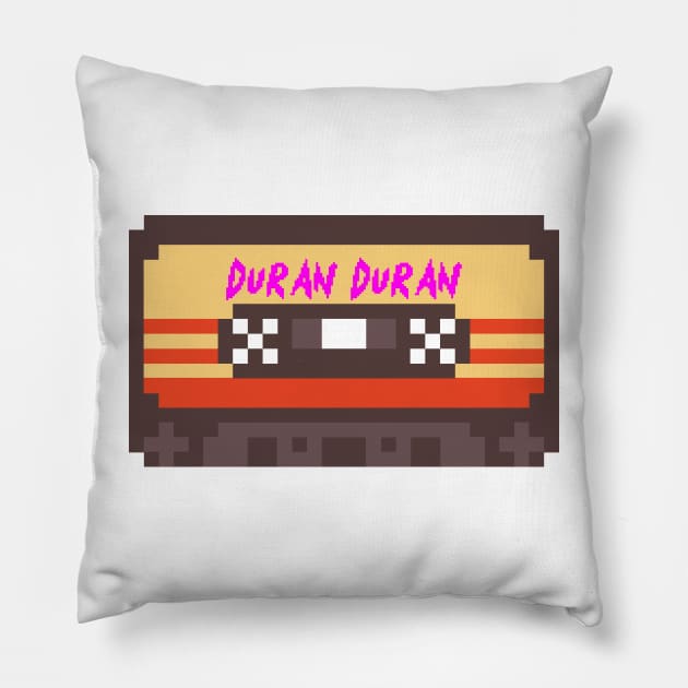 Duran Duran 8bit cassette Pillow by terilittleberids