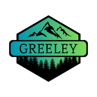 Greeley Colorado Mountains and Trees design T-Shirt