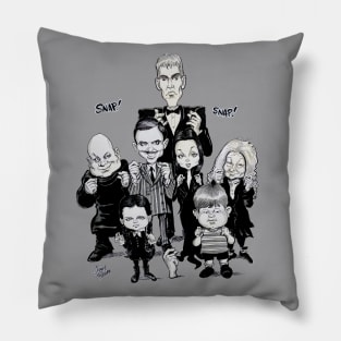 Addams Family Classic TV Show Caricature Pillow