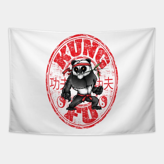 Kung Fu Chinese Martial Arts Wushu Quanfa Tapestry by ProjectX23Red