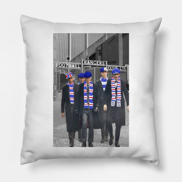 Rangers match day Pillow by Grant's Pics