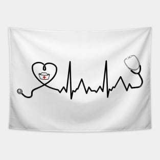 'Nurse Stethoscope Heartbeat' Awesome Nurse Gift Tapestry