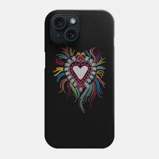 Corazón Estilo Huichol Mex Art Phone Case