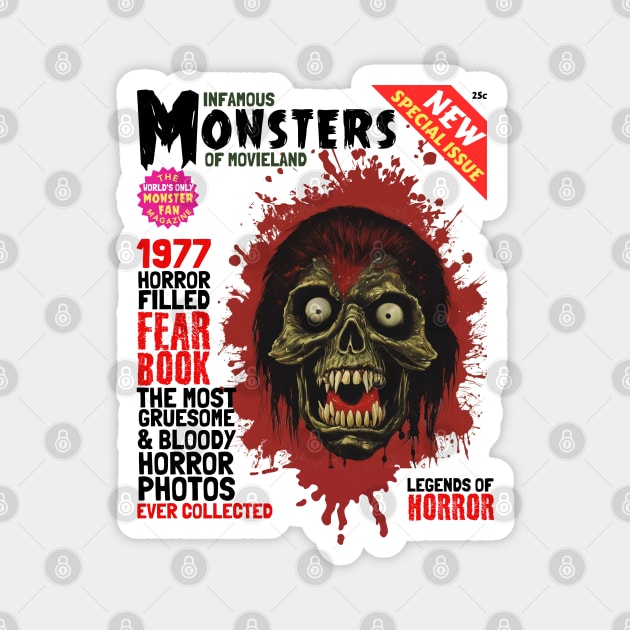 Pulp Horror magazine cover Magnet by Teessential