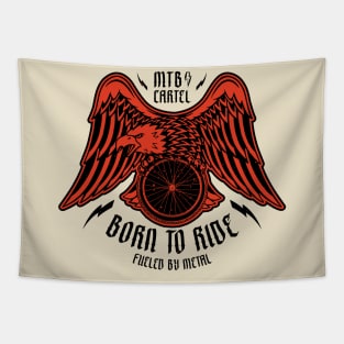 Born To Ride Eagle Mountain Biking Graphic - Blood Tapestry