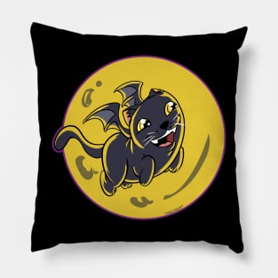 Bat Cat and the Moon Pillow