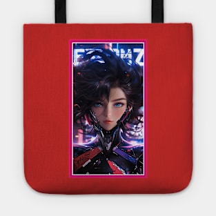 Anime Race Girl | Special Anime Artwork | Pink Red Black Blue Chibi Manga Anime Art Tote