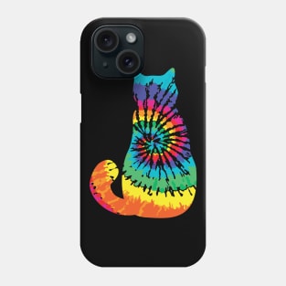 Tie Dye Cat Retro Pattern Phone Case