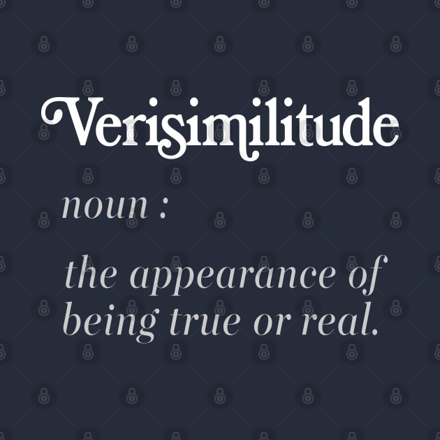 Verisimilitude - Typography Definition Design by DankFutura