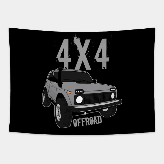 Lada Niva Tapestry by Ntdesignart