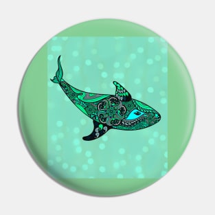 Love Whale in Ocean Pin