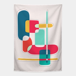 Minimalist Abstract Shapes Art XII Tapestry