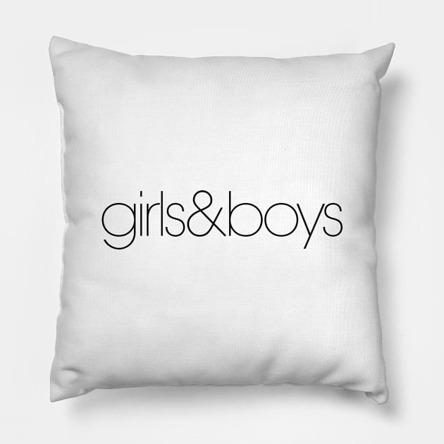 girls & boys Pillow by Indie Pop