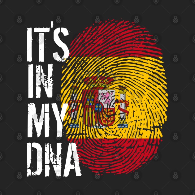 Spain Flag Fingerprint My Story DNA Spanish by Your Culture & Merch