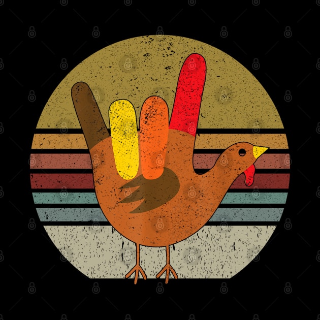 Peace Sign Turkey Hand Cool Thanksgiving Hippie Men Women by The Design Catalyst
