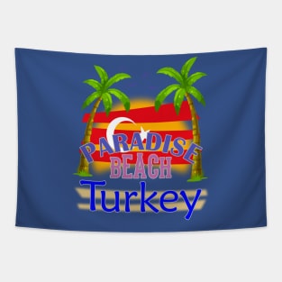 Paradise Beach Turkey Vacation Holidays Tapestry