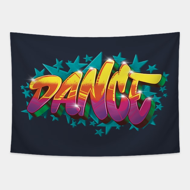 Dance Graffiti Style Tapestry by 2wear Grafix