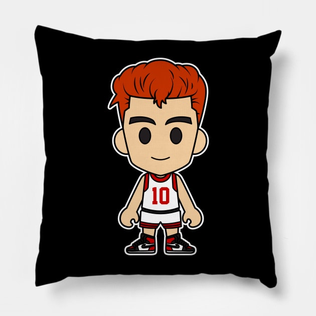 Hanamichi Sakuragi White Jersey Pillow by Chibi Pops