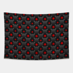 Red Atomic Bomb Pattern Tapestry