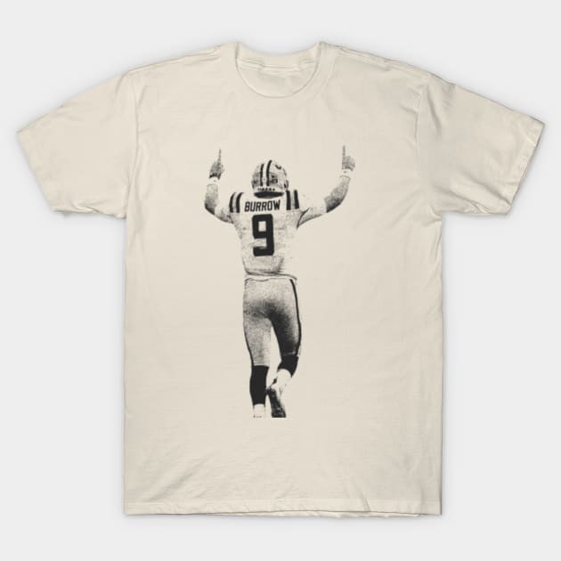 Joe Burrow Celebration - Vintage Pencil Drawing Style T-Shirt