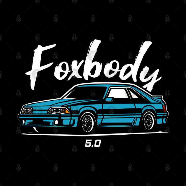 Blue Racing Fox Body Stang by GoldenTuners